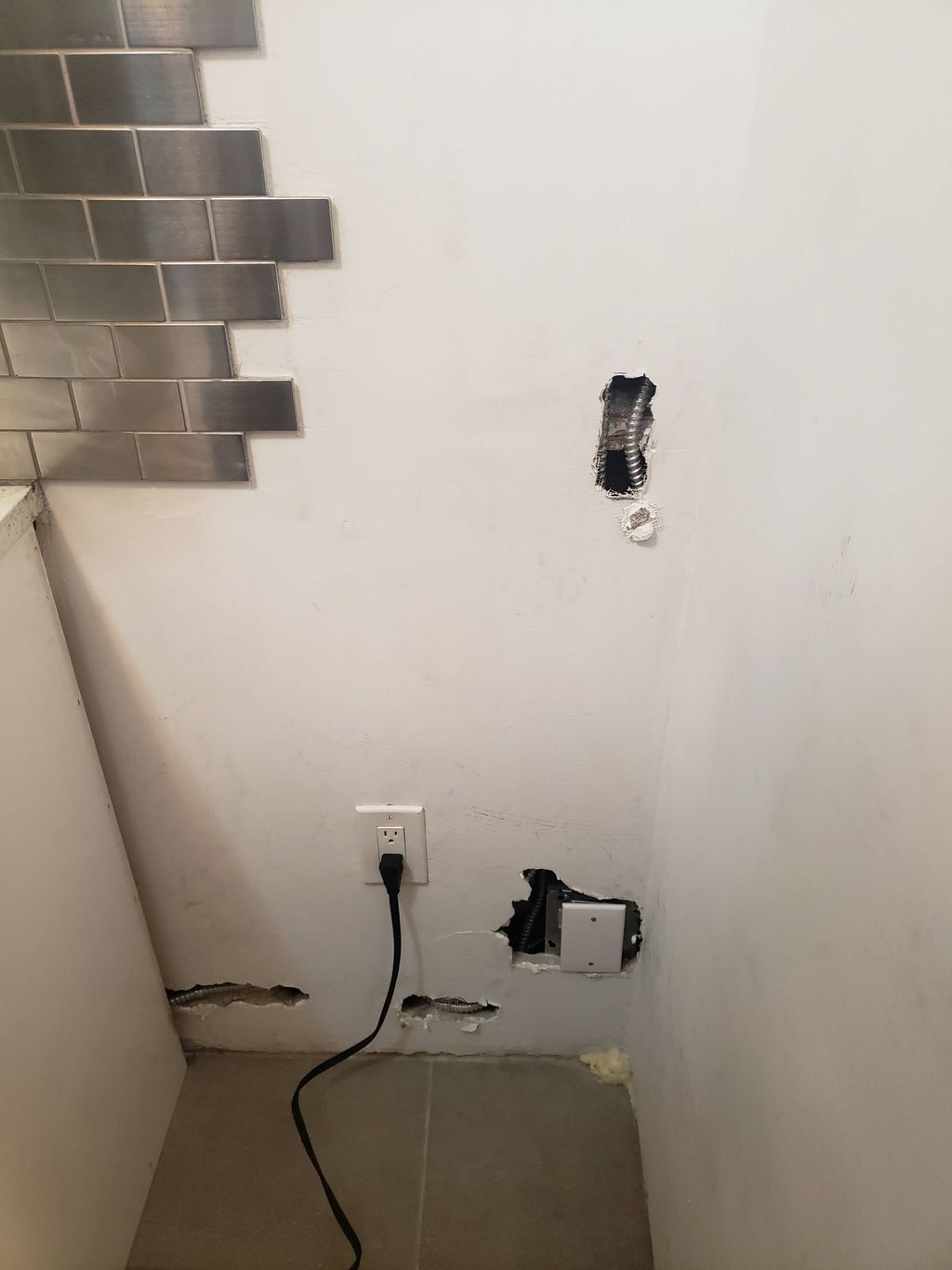Finished work after installation of new circuits 