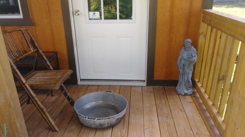 Blessed foot bath before the real work begins!  Th