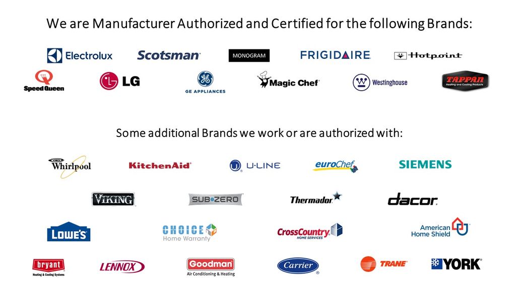 Some Brands we service.