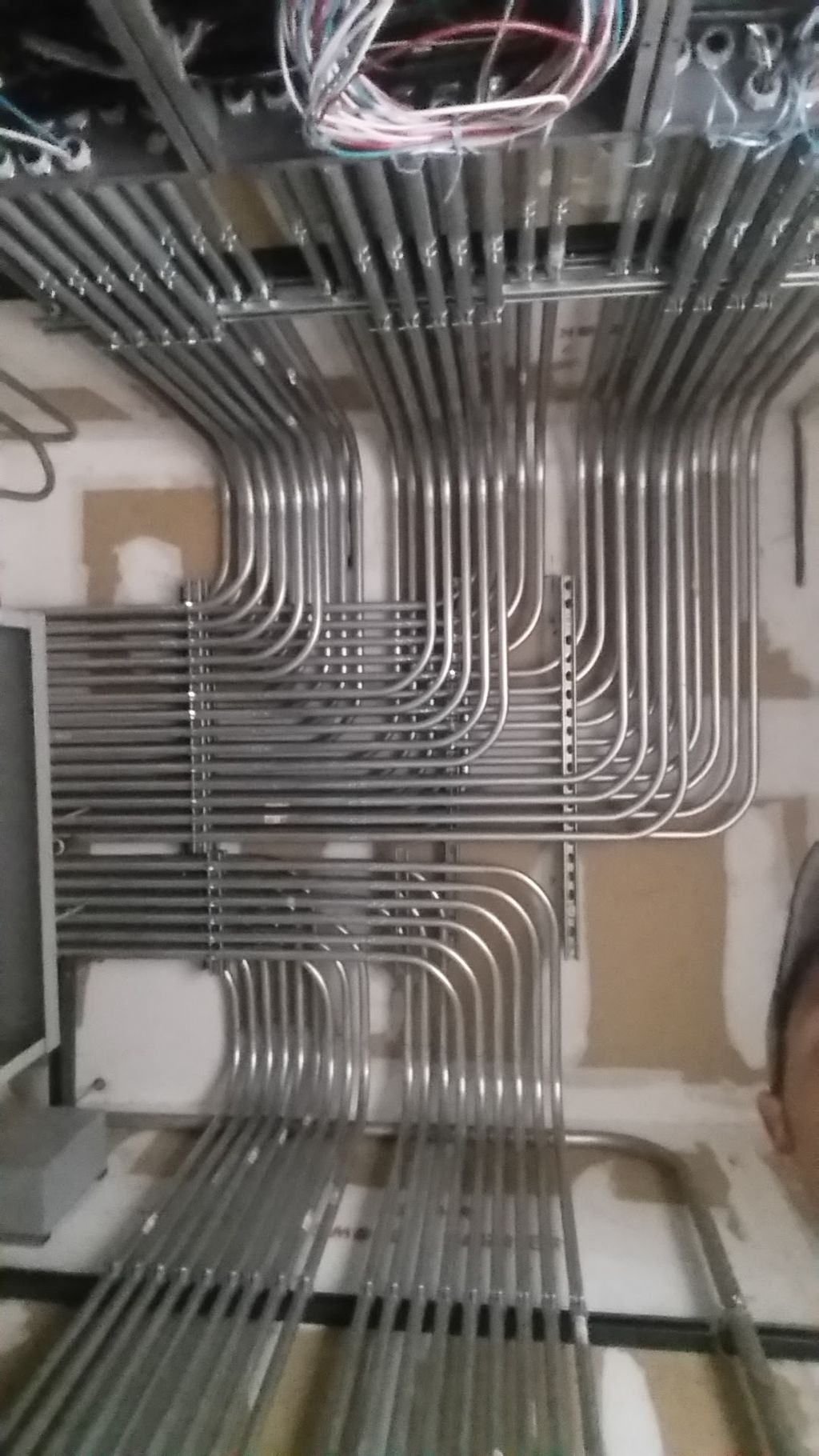 Electrical room for UT Martin, rack of conduit for