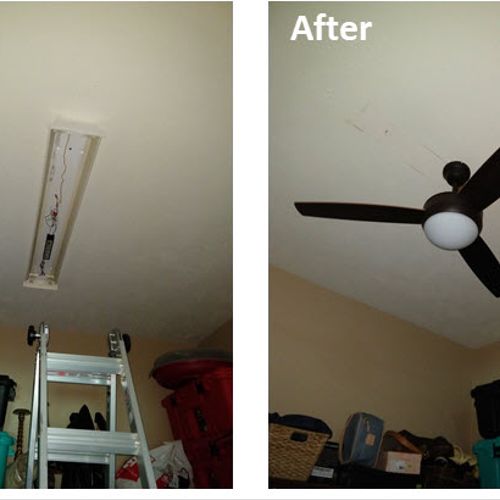 Ceiling Fan Installation (replace light fixture)