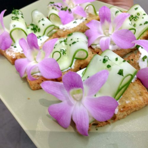 Cucumber Orchid Appetizers
