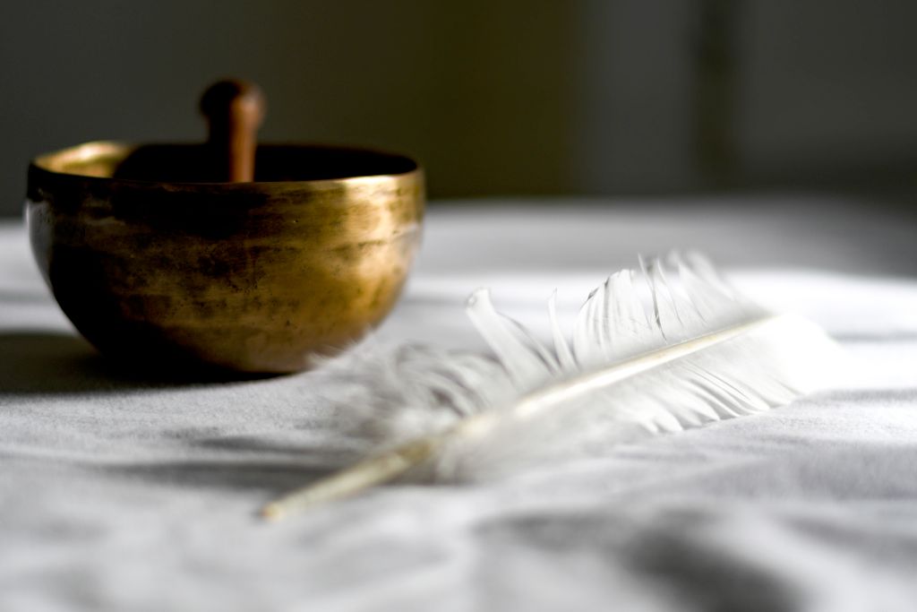 The singing bowl is a lovely tool in a Reiki Sessi