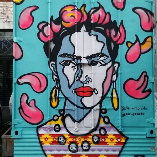 Frida Kahlo portrait mural, BK