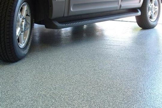 Sun epoxy chip floor system