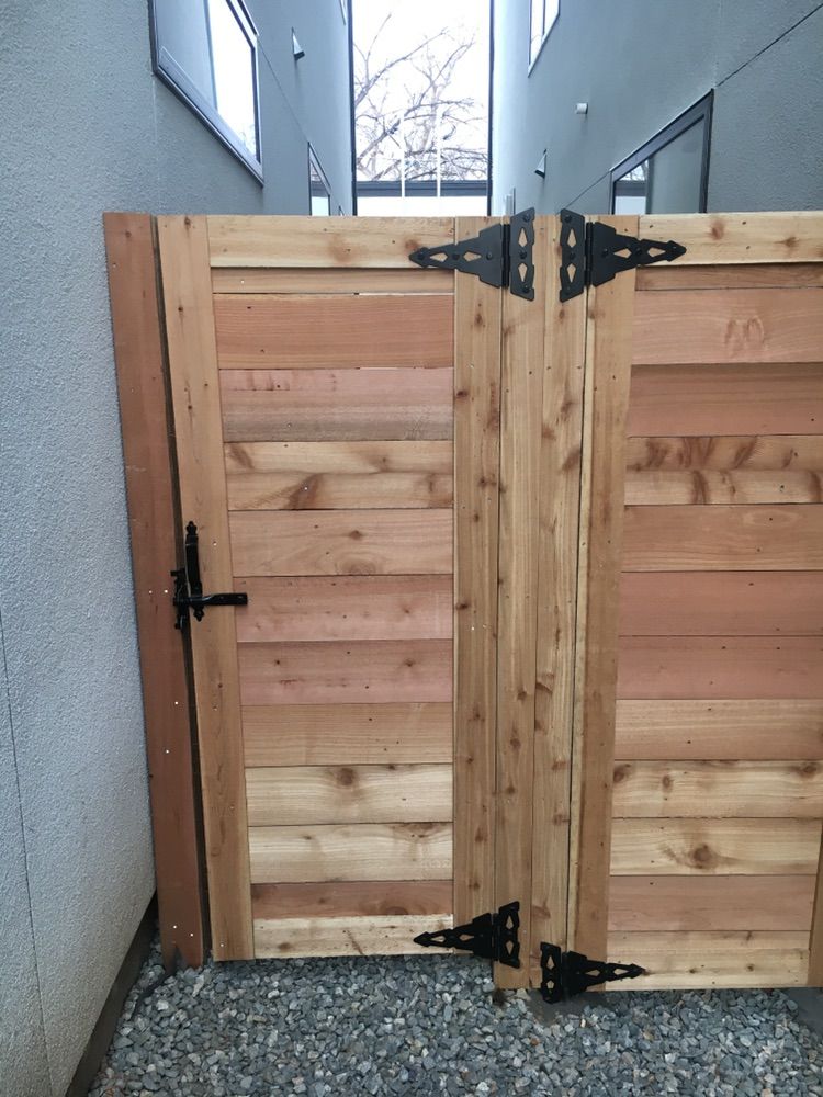 New beautiful gates on some new construction duple