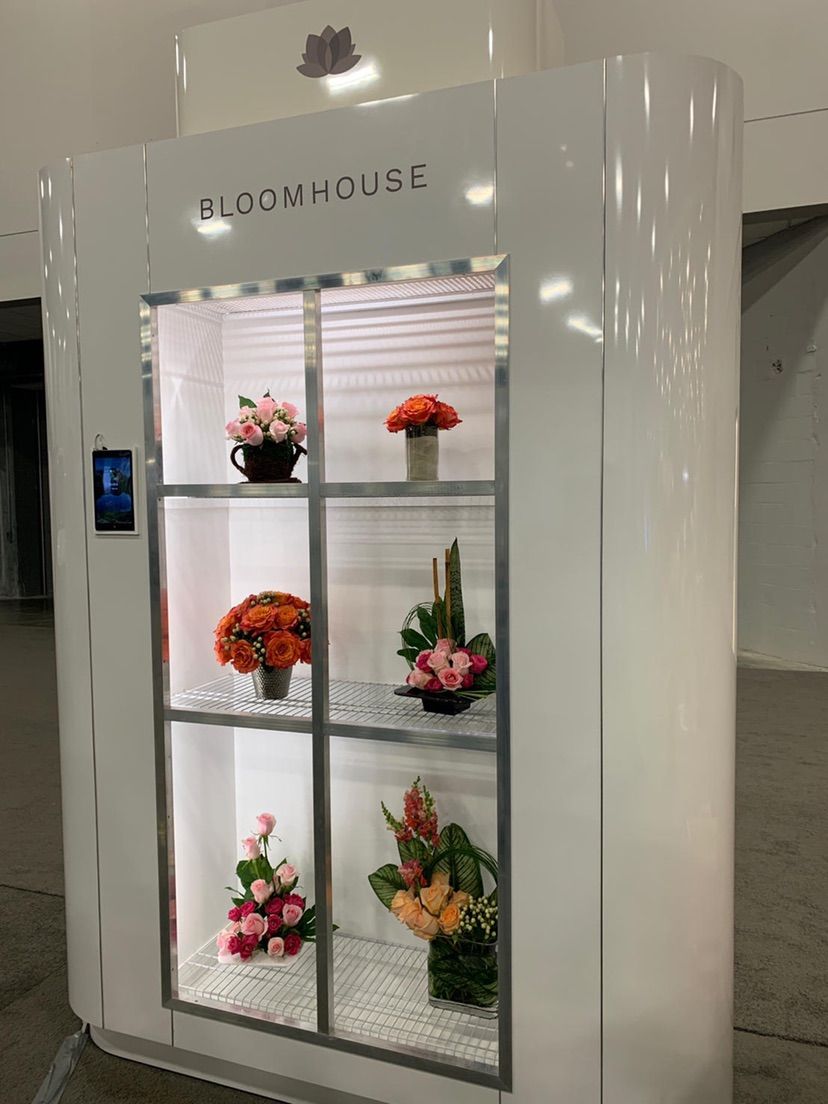 Bloom House Mock up. Flower Kiosk lockers