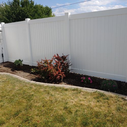 Matt installed a vinyl fence for me and had to pla