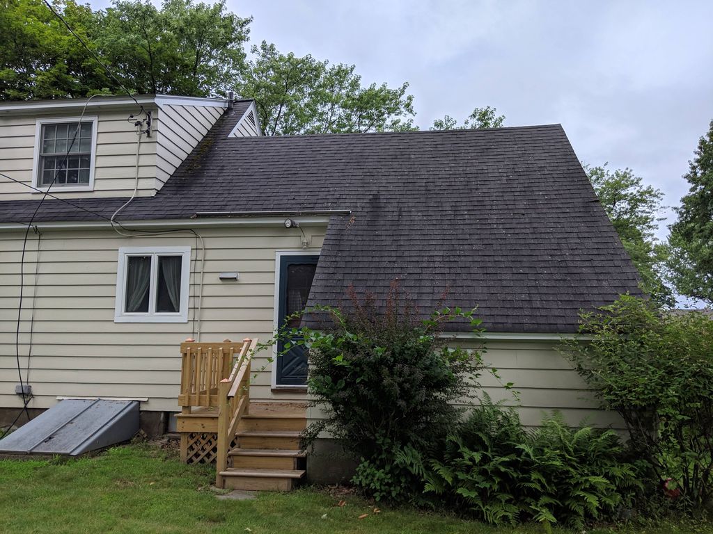 before pressure wash roof