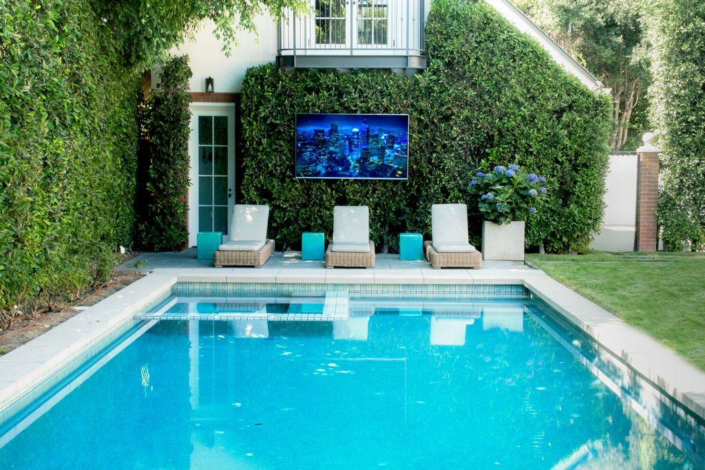82" inch, weather proof poolside television,  surr