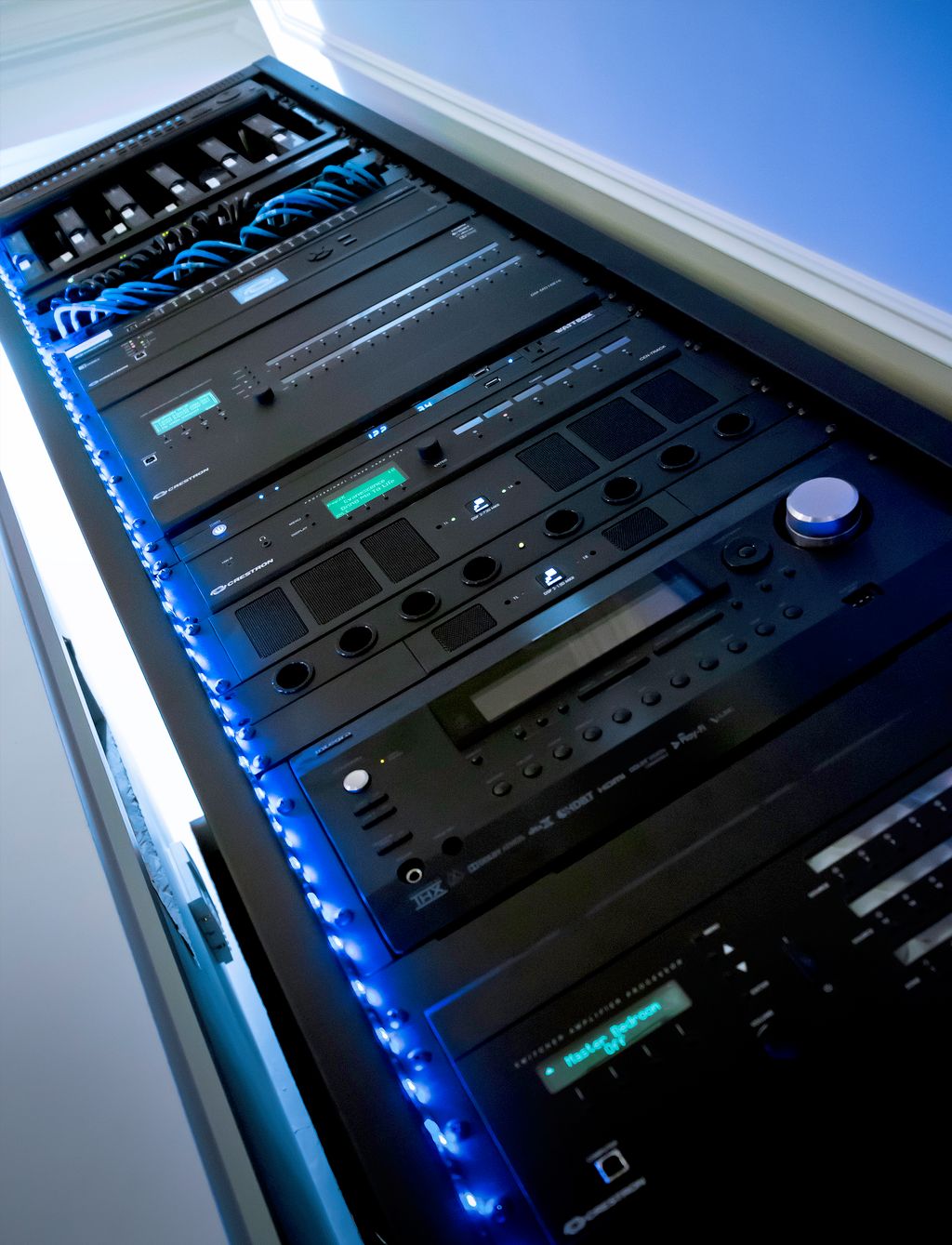 Crestron rack, full home automation