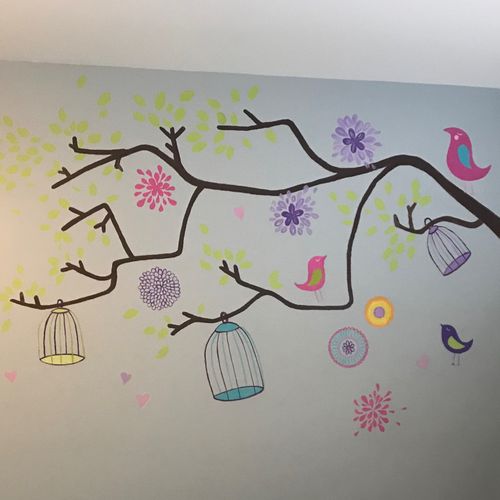 Jenny did a beautiful mural for my daughter. This 