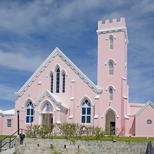 Pretty in pink. Only in Bermuda.