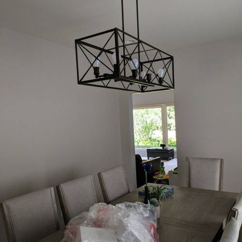 Did a great job installing our dinning room chande