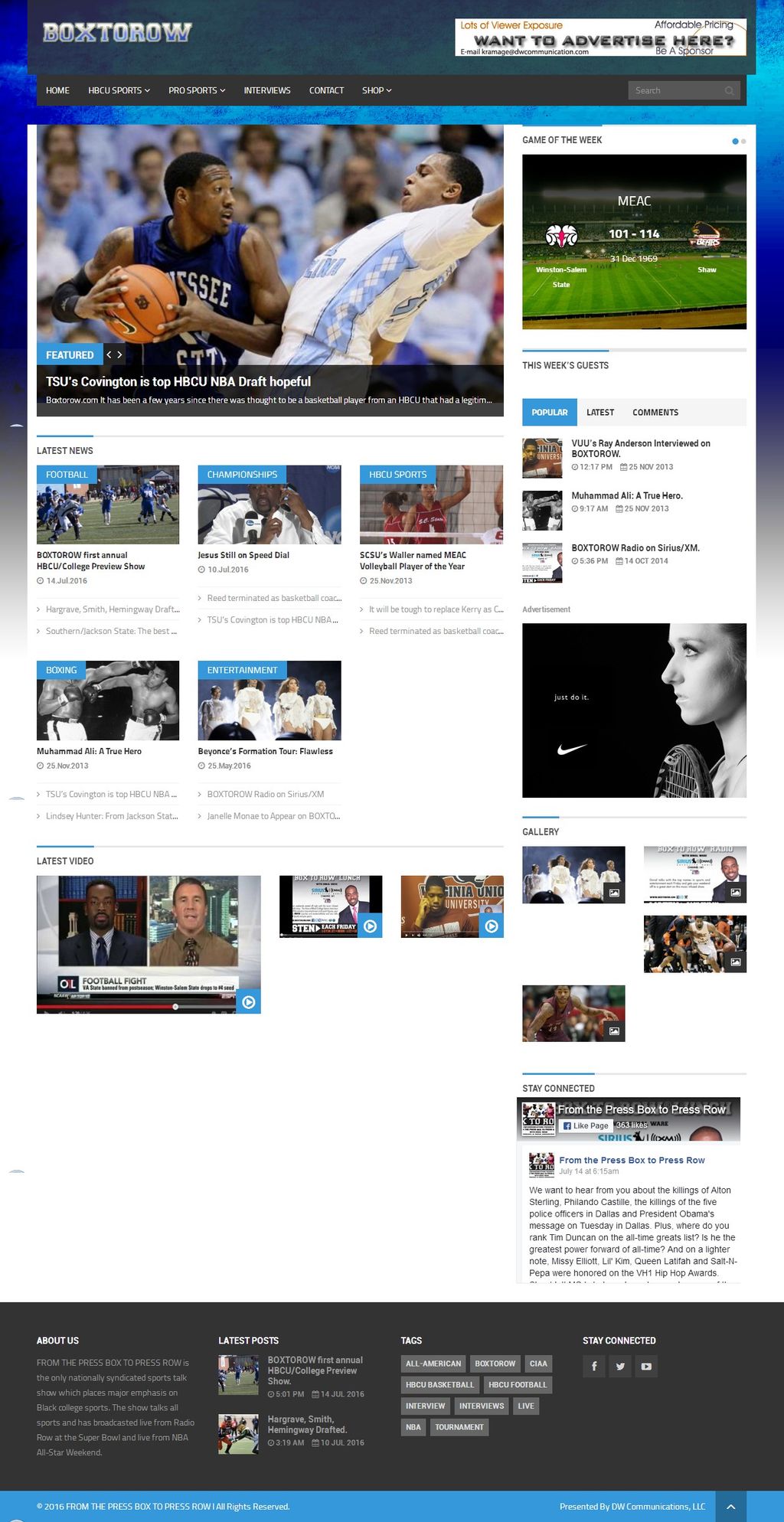 Redesign of boxtorow.com