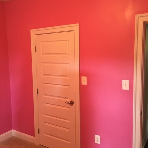 He painted my daughter’s room pink. He did a great