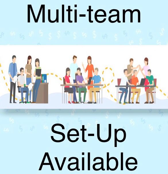 Multiple teams compete simultaneously in identical