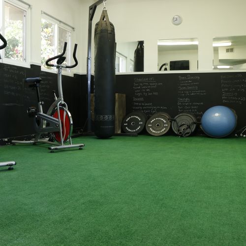 Boxing Bags/Turf/Bikes/Free Weights