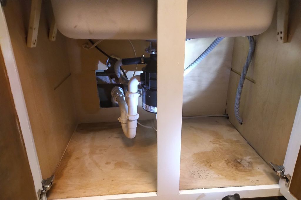 had to cut wall and lower drain for new deep sink.