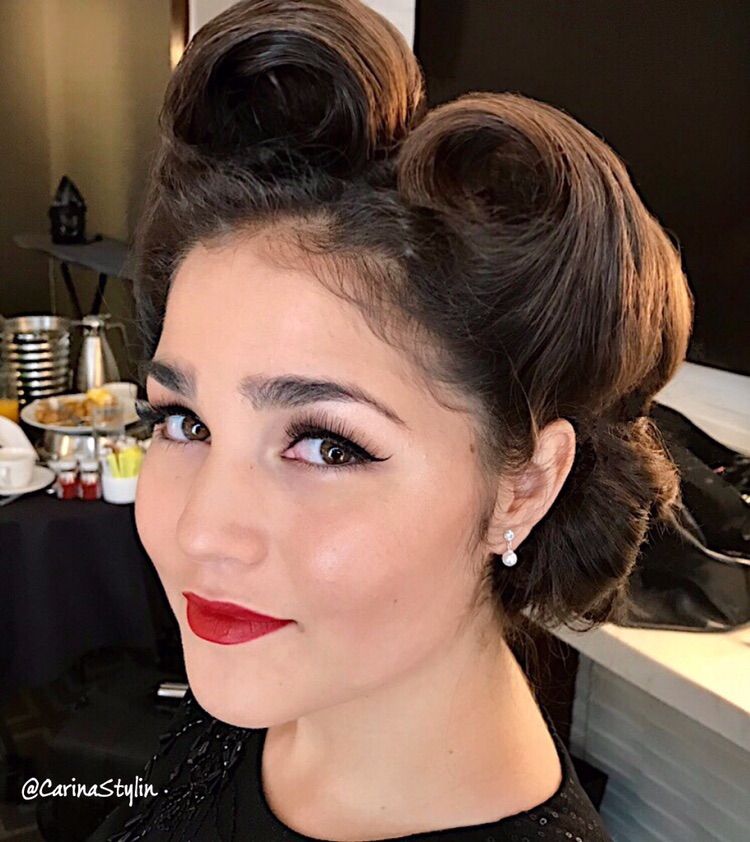 Vintage Victory Rolls Wedding Event Hair Styling a