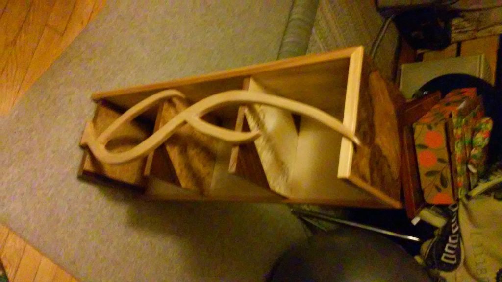 maple/walnut stand built