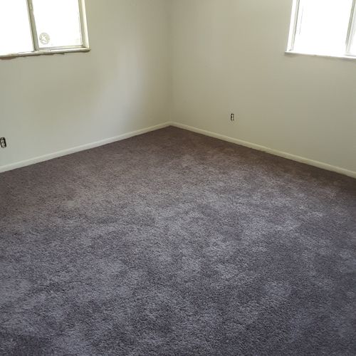 New plush grey carpet