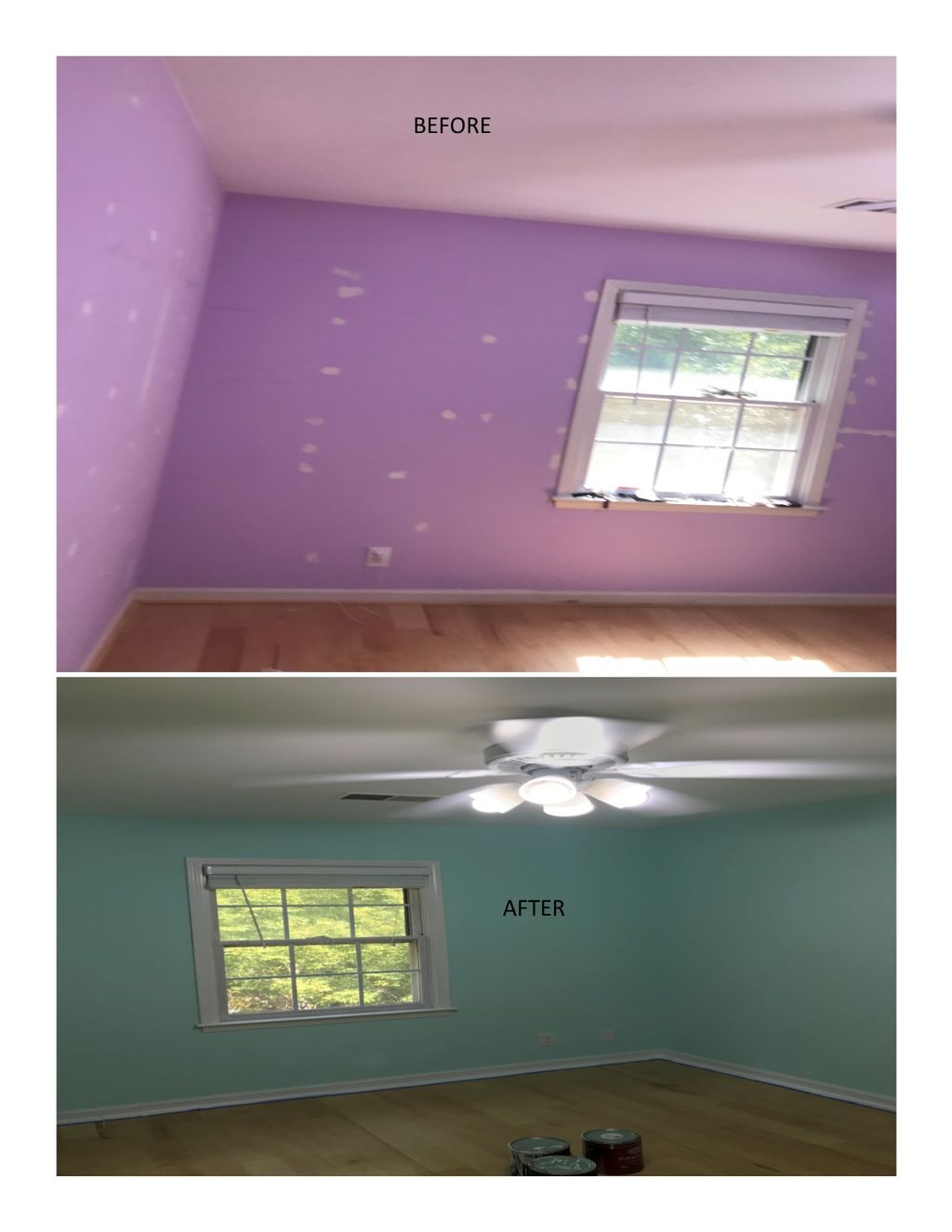 paint - before and after