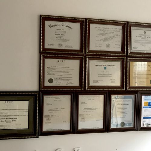 Certificates, designations, licensees