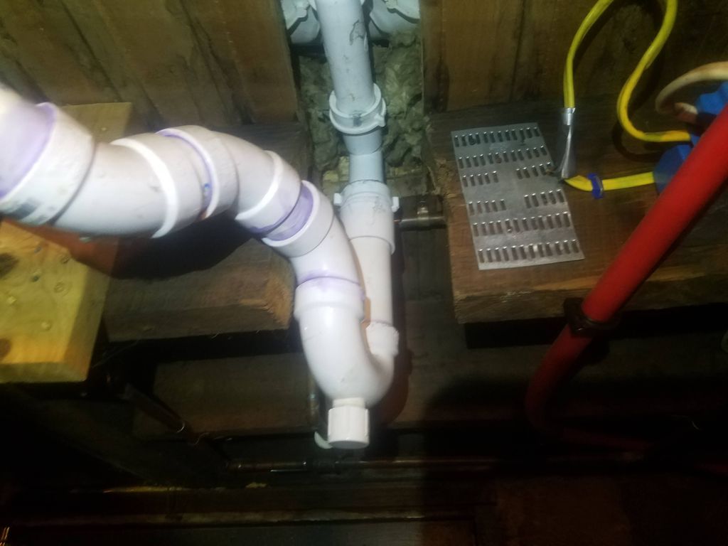 That floor joist was in the way.