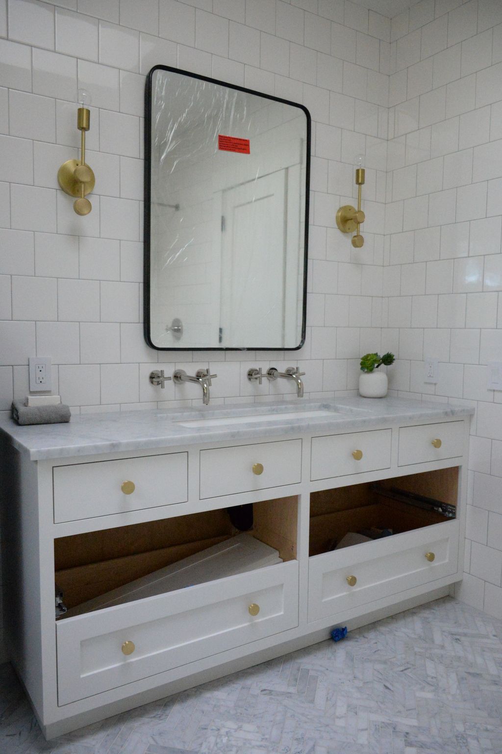 Bathroom in newly build house. Mill Valley, CA