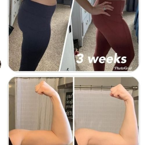 A client's strength training transformation 