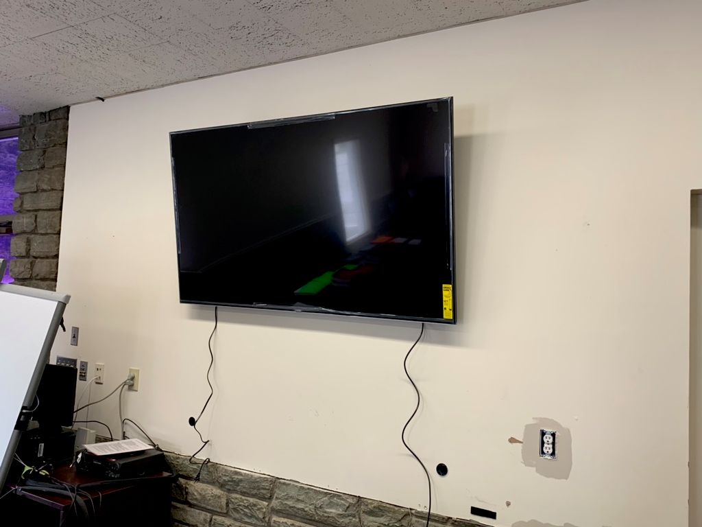 70 inch Vizio on a tilt mount for a meeting room