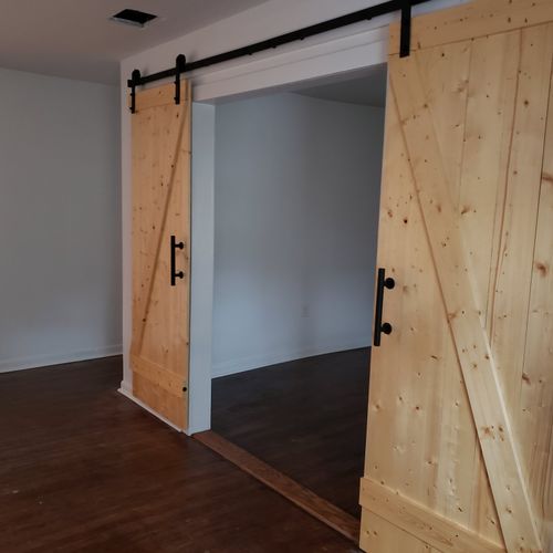 They installed two barn doors for me and did a few