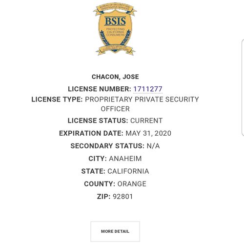 Proprietary Private Security License