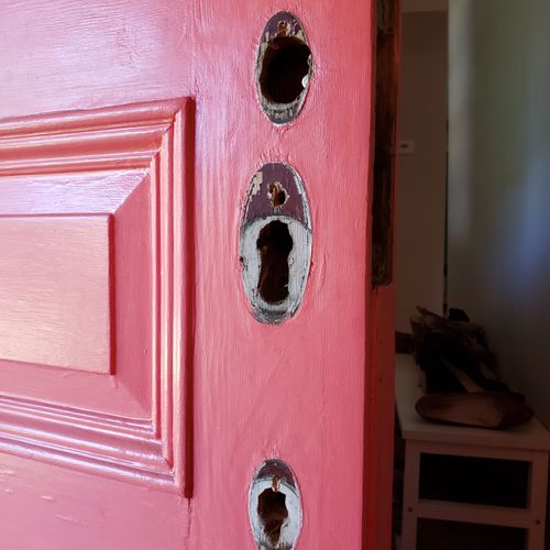 Before - Replace old mortise lockset