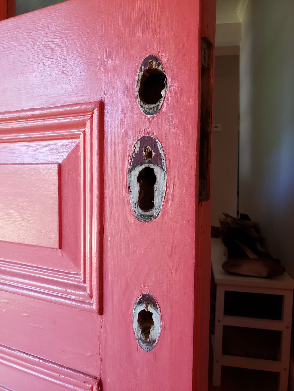 Before - Replace old mortise lockset