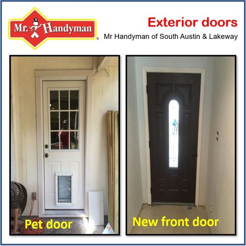 We install interior doors, exterior doors, storm d