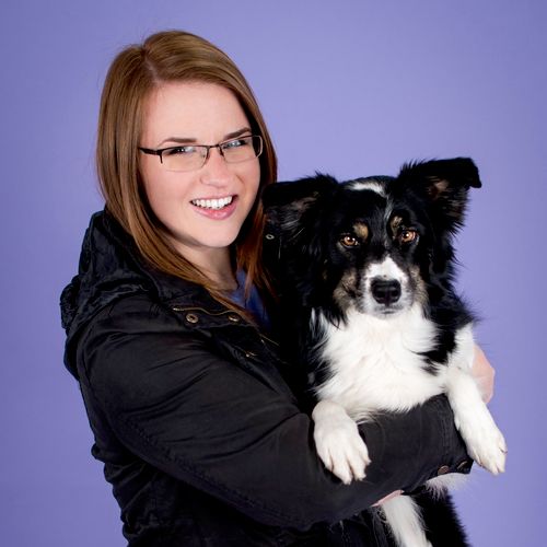 Alyssa (owner) and one of her dogs, Zoey, a 5 year