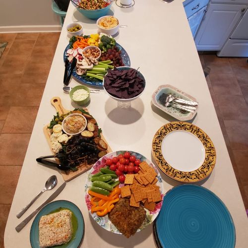 Wonderful Mediterranean meal catered by Sharliena 