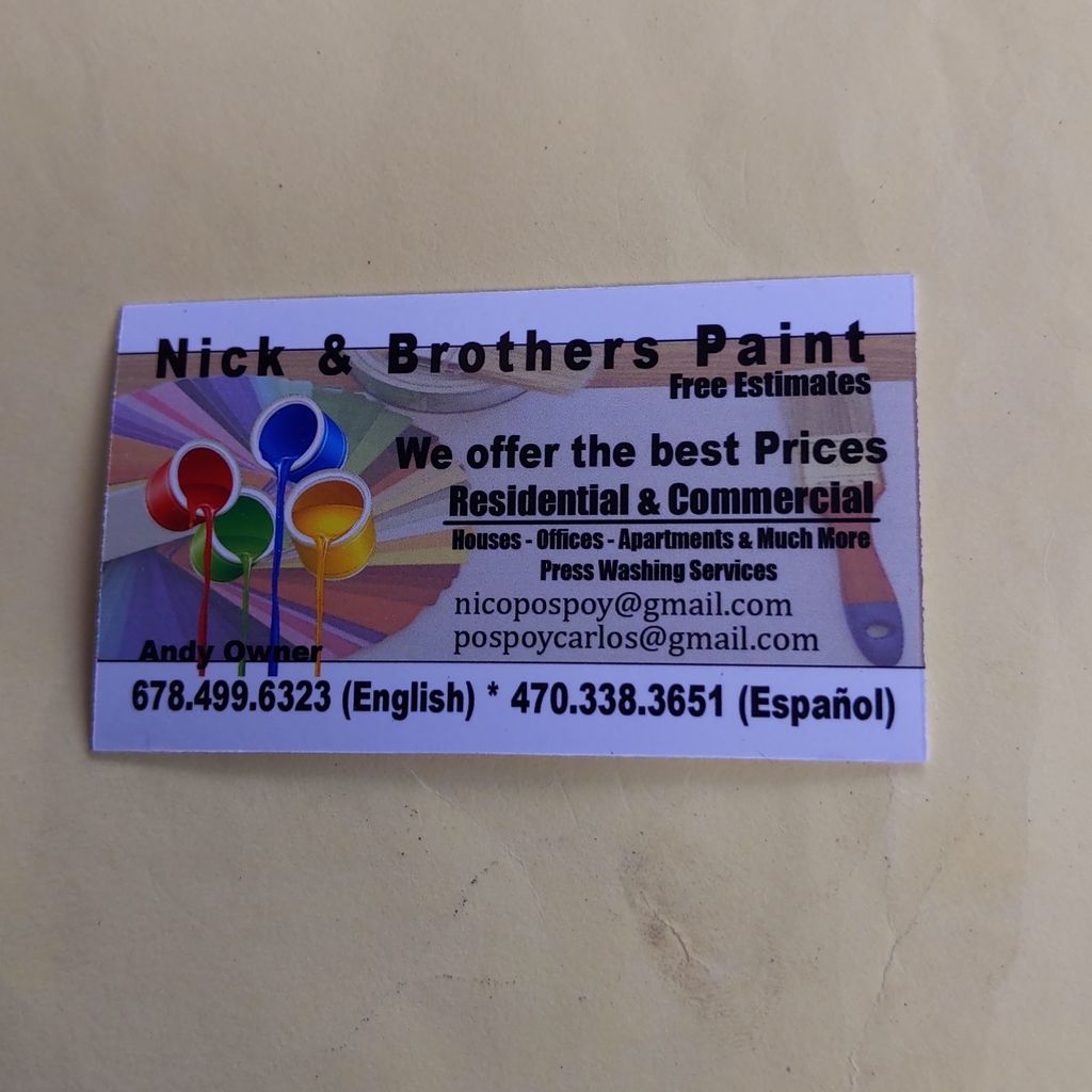 Nick & brothers paint