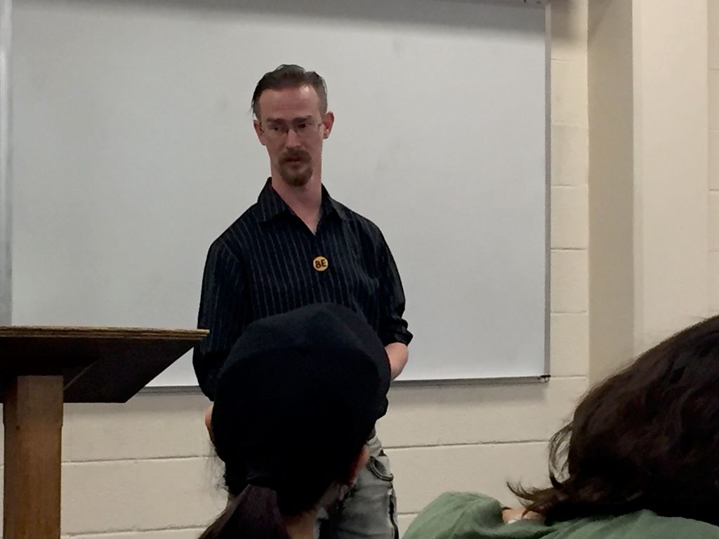 Speaking to students at Abilene Christian Universi