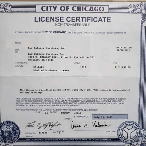 BIG Helpers Chicago, IL Page 2