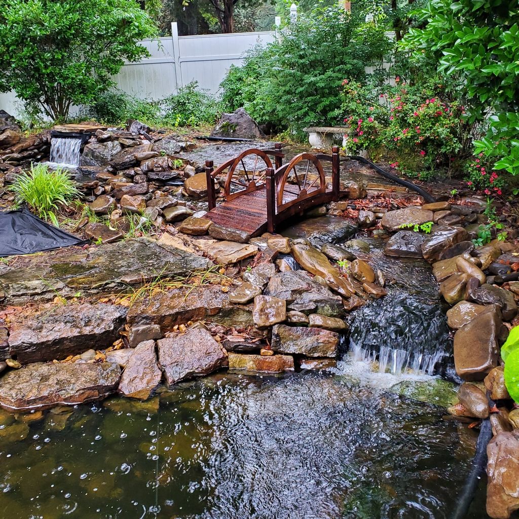 Seawalls ponds and landscape