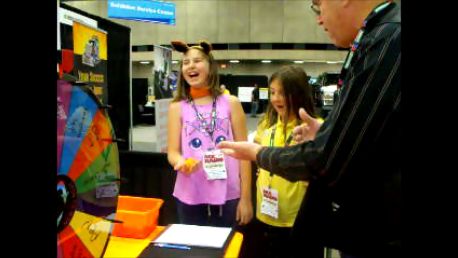 Performing for the kids at one of the vendor booth