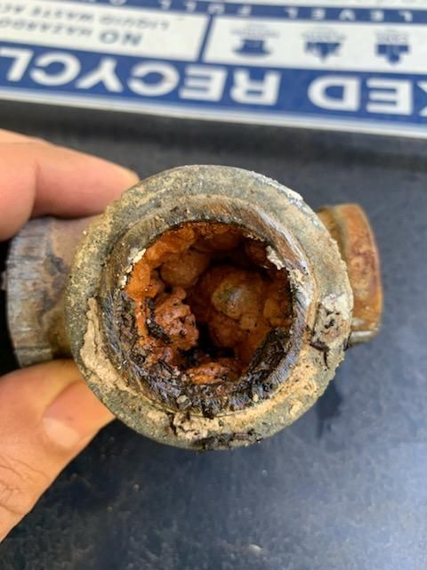 Corroded Galv pipe