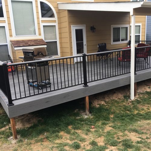 Howard did a 500 sq ft covered deck with Trex comp