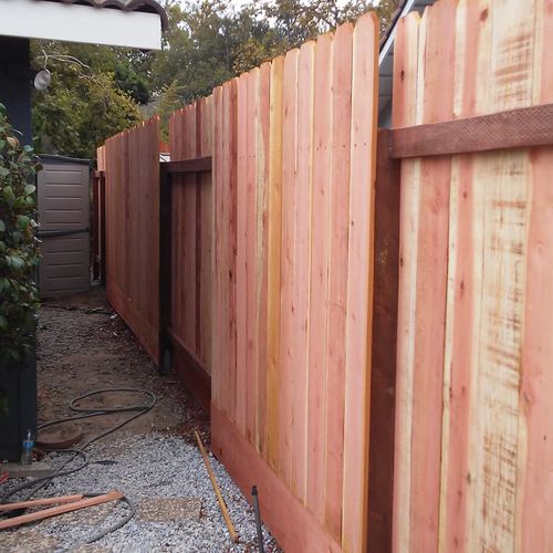 6ft Redwood fence 