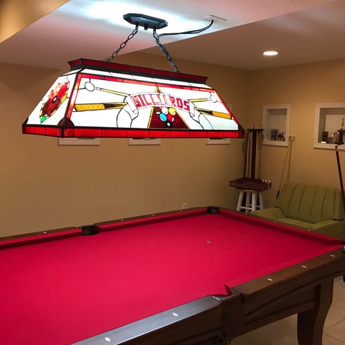 He did a great job installing the new pool table l