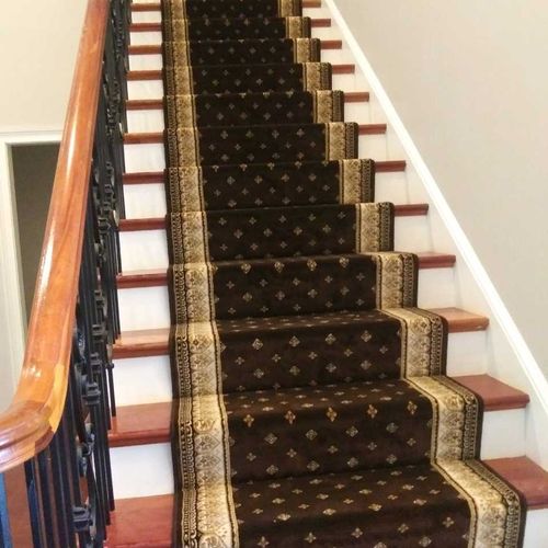 Contacted Gary to install a stair runner in our ho
