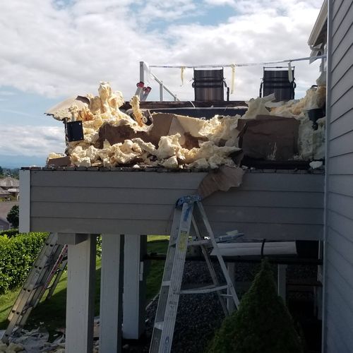 Remove the hot tub and build a new deck 